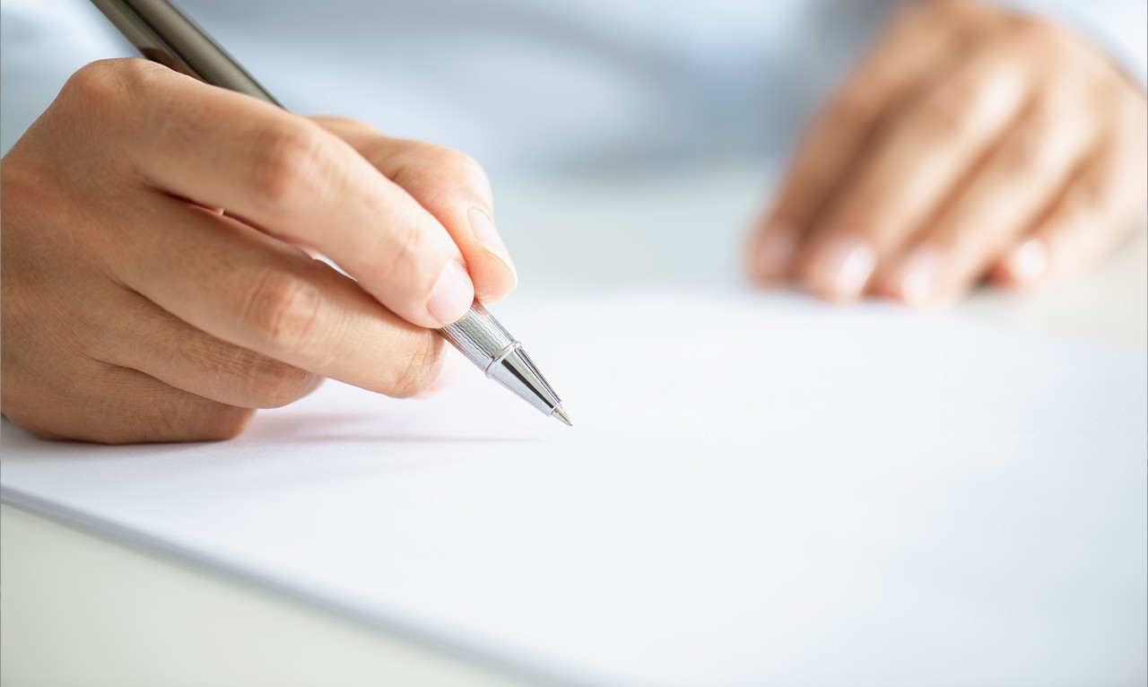 writing on paper